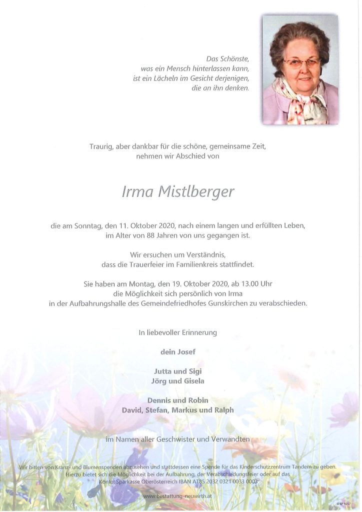 Irma Mistlberger