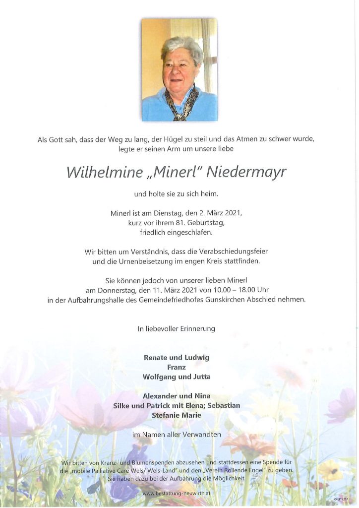 Wilhelmine "Minerl" Niedermayr
