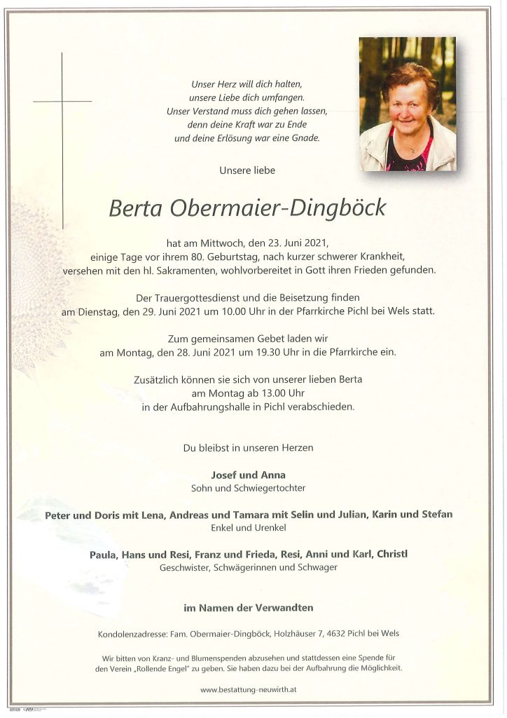 Berta Obermaier-Dingböck