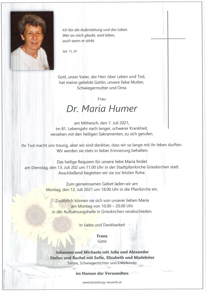 Dr. Maria Humer
