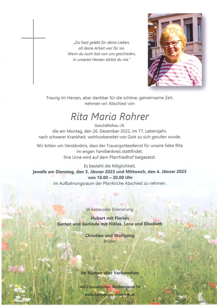 Rita Maria Rohrer