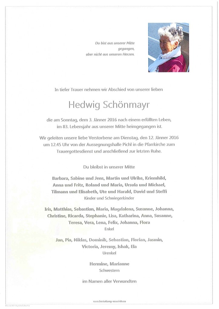 Hedwig Schönmayr